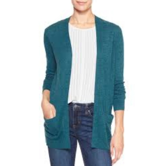 Gap Factory Open front Cardigan Sweater Polar Blue Size L - Picture 1 of 10